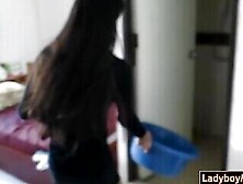 Amateur Ladyboy Does Home Work And Jerks Off