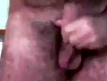 Hairy Daddy Strokes His Cock (Bear Daddy)