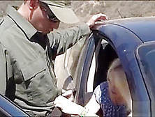 Blond Babe Nailed By Border Patrol Agent At The Border