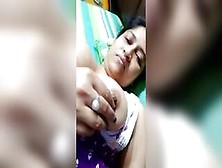 Horny Indian Bhabhi Playing With Her Tits