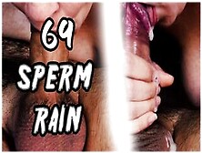 She's Working Very Hard And Makes Him Cum! Close-Up Blowjob.  Sperm In Mouth!