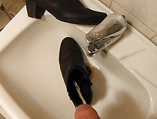 Piss In Wifes Black Ankle Boot