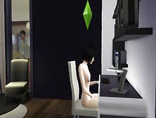 Yuuri Is Daddy's Lady : Daddy Peeping On Me While I Watching Porn So I Give Him A Oral Sex (Sims4)