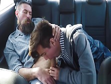 Beard Stepdaddy Fucks Twink In Back Of Car