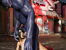 Supervillain Venom Monster Fucks Girls In The Streets.  Comics 3D Hentai