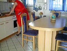 Granny Fisted And Banged On A Kitchen Table