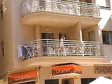 Voyeur 21,  A Babe No Panties At Her Balcony