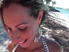 Latina In Swim Suit Gets Fucked In Pov At The Beach