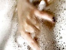 Gentle Masturbation Inside A Bubble Hot Tub