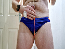 Having A Much Needed Hot Yellow Piss In My New Speedos