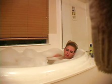 Bubble Bath Blonde Masturbates