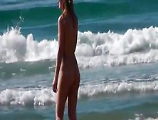 Big Tits Blonde Girl Amateur Nudist Beach Voyeur Video