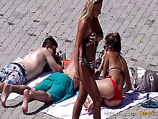 Cool Without Bra Beach Babes Hot Asses