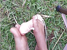 Double Dose Of Hot Jizz On My Feet In Amateur Outdoor Video