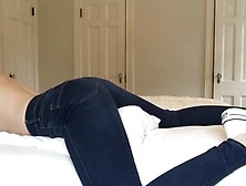 Pillow Humping In Her Tight Jeans