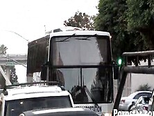 Pornstar Desire Moore Gangbanged Into Bus