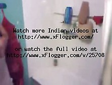Indian Chandigarh Babe Bathing In Bathroom