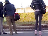 Candid - Teen Ass In Tight Pants At The Train Station