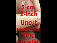 5Cm 2Inch Uncut Mushroom Play For Precum Leaking W Live Audio