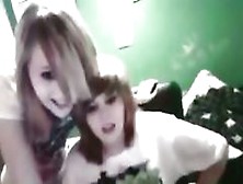 Nasty Emo Lesbians Having Fun On Webcam