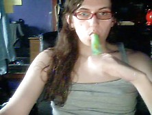 Spectacled Amateur Tgirl Performs Together With Her Breasts