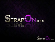 Strapon. Xxx - Double Pentration For Sexy Blonde And Cumshot For Finish