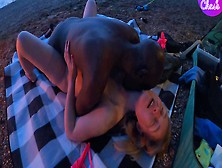 Young Blond Hotwife Fucks Her Bbc Bull While On Holiday Camping With Husband