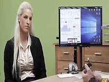 Loan4K.  Busty Blonde Blanche Surrenders To The Loan Officer In The Office