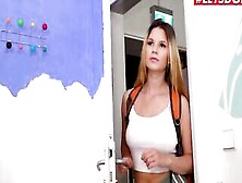 Hornyhostel - Big Boobies Katarina Rina Caught By Security Guard Masturbating - Letsdoeit