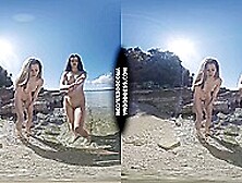 Sunny Beach Afternoon Nude Sunbathing And Searching For Shells On Vacation With Matty Josie