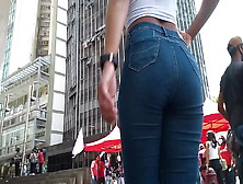Curly Hair In Tight Jeans