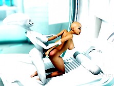 Mind-Blowing Intergalactic Orgy In The Sci-Fi Lab.  Futanari Alien Indulges In Some Naughty Fun With A Youthful Beauty.