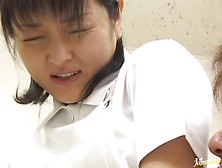 Babety Nurse Miku Hoshino Receives Facial Cumshot