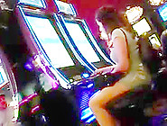 Candid Skirt At The Casino