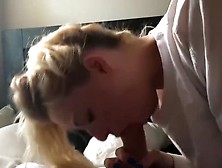 18Yr.  Old Blonde Gf Bj And Swallow Cum