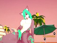 Furry Hentai 3D - Cat Fingering In The Beach