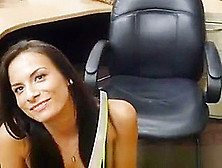 Pretty Alexis Deen On Her Knees In Back Of Pawn Shop