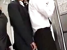 Splendid Japanese Damsel Makes Him To Gush Jizz On Subway Instruct