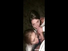 Close Up Double Blowjob And Cum In Two Mouth. Best Double Blowjob Ever