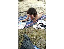 Nude Chubby Mature With Big Ass And Tits Solo Teasing In The Park