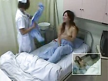 Asian Nurse Washing Girl In Bed