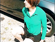 Annemieke In Need For A Pee And Fucked On The Car