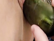 Cucumber Into Cunt And Booty