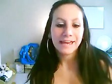 Smooth Silky Skin Brunette Girl On Webcam Stripping