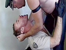 Randy Cock Sucking Cop Takes Cock In His Mouth And Ass And Wanks Off Dick