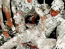 Two Babes Get Messy When They Have A Whipped Cream Fight
