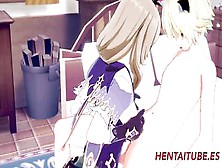 Genshin Impact Anime - Lisa Sex Into Her House Two-Three
