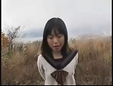 Japanese Girl Pooping And Farting In Open Field