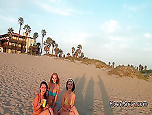 Three Babes From Beach To Orgy Party