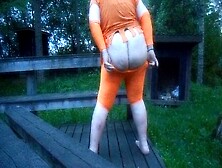 Orange Blossom Pawg Outdoor Workout Thick Legs Wide Ass